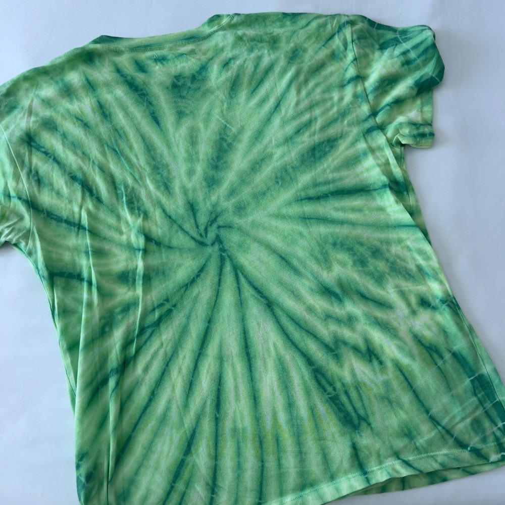 LACUSA Uniform Green Spiral Tie Dye Short Sleeve T-Shirt Mens Small - Picture 5 of 5